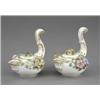 Image 1 : A pair of Sampson Hancock Derby 'Roman lamps' and covers, with tall gilt scroll handle and encrus...