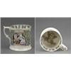 Image 1 : A Staffordshire frog mug, printed and painted with scenes from Tam O'Shanter, 4.25in high      £3...
