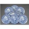 Image 1 : A set of four dinner plates and two soup plates, of the same pattern, 10in diam, mid-19th century...