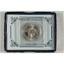 1982-D WASHINGTON COMMEMORATIVE SILVER HALF UNC