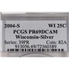 Image 3 : 2004-S SILVER WISCONSIN QUARTER PCGS PR69 DCAM