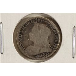 1897 GREAT BRITAIN SILVER 3 PENCE