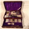 Image 2 : OAK CASED BIRKS STERLING CUTLERY SET ABOUT 60 PIECES