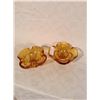 Image 1 : PAIR OF AMBER ART GLASS BOWLS