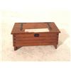 Image 1 : LIDDED OAK BOX IN THE SHAPE OF A CHEST