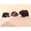 Image 1 : TWO CARVED BEARS AND PAINTED FUNGUS