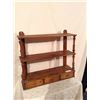 Image 1 : ANTIQUE WALL HANGING SHELF WITH THREE DRAWERS