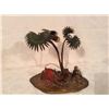 Image 1 : AUSTRIAN COAL PAINTED BEDOUIN AND CAMEL PALM TREE TABLE LAMP