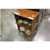 Image 1 : VERY NICE ORIGINAL CONDITION WICKER OPEN SHELF