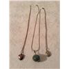 Image 1 : 3 STERLING ESTATE NECKLACES W/LOCKETS