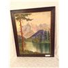 Image 1 : OAK FRAMED LANDSCAPE OIL PTG - SIGNED H.T. MILLYARD