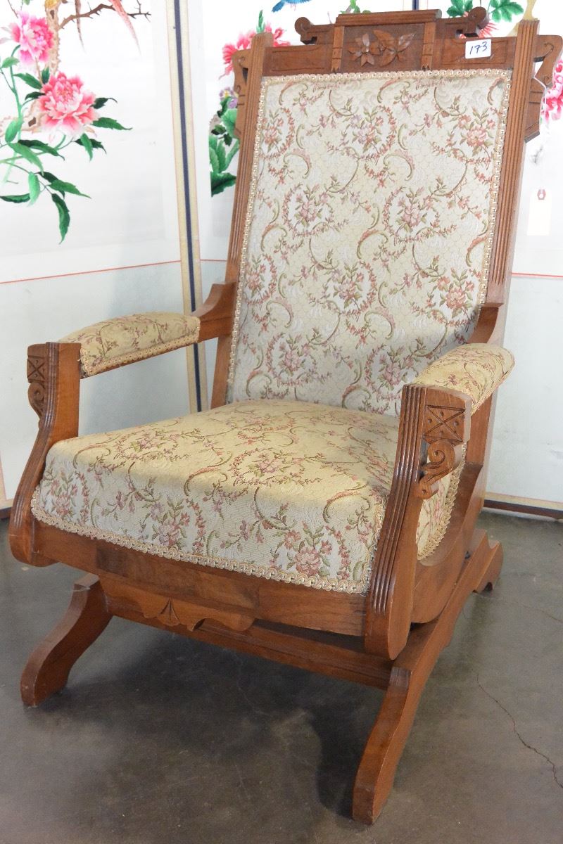 Eastlake Rocker Blue EASTLAKE STYLE ROCKER