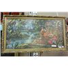 Image 1 : LARGE NEEDLEPOINT FISHING PICTURE