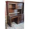 Image 2 : MODERN MAHOGANY FINISH DESK WITH HUTCH