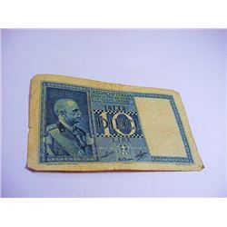 ITALY 10 LIRE BANKNOTE
