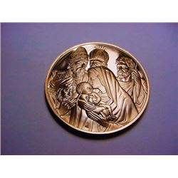 BEAUTIFUL PROOF BRONZE CHRISTMAS  MEDAL