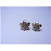 Image 2 : VINTAGE STERLING FLORAL EARRINGS