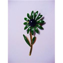 VINTAGE ENAMEL FLORAL PIN