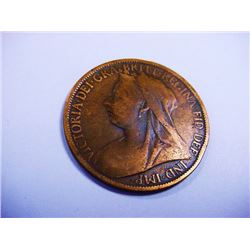 1900 BRITISH QUEEN VICTORIA PENNY