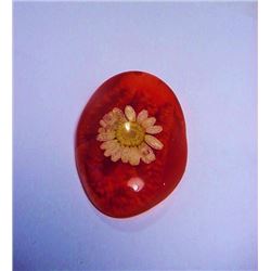 VINTAGE  LUCITE  FLOWER  PENDANT