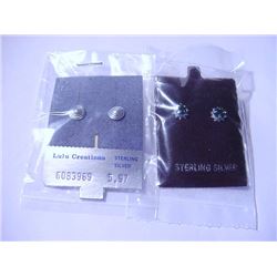 [2] PAIRS STERLING SILVER EARRINGS