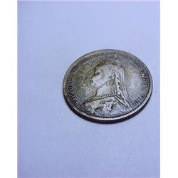 1888  BRITISH  SILVER SIX PENCE