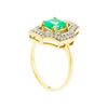 Image 3 : 14KT Yellow Gold 1.05ct. Emerald and Diamond Ring