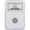 Image 1 : 1939-D Mercury Silver Dime Coin NGC MS65