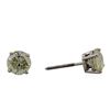 Image 2 : 14KT White Gold 1.50ctw Diamond Stud Earrings