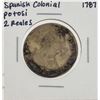 Image 1 : 1787 Spanish Colonial Potosi 2 Reales Silver Coin