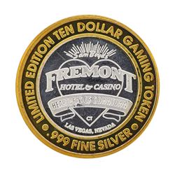 .999 Silver Fremont Hotel and Casino $10 Casino Gaming Token Limited Edition