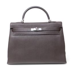 Authentic Hermes Kelly Bag 35cm Chocolate PHW
