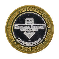 .999 Silver Boulder Station Hotel and Casino $10 Casino Gaming Token Limited Edi