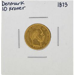 1873 Denmark 10 Kroner Gold Coin
