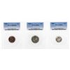 Image 1 : Set of (5) 1940 Half Dollar, Quarter, Dime, Nickel, and Penny Coins PCGS Graded
