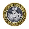 Image 1 : .999 Silver Harrahs Casino $10 Casino Gaming Token Limited Edition