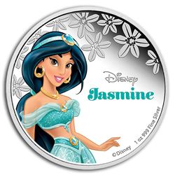 2015 $2 Disney Princess Jasmine .999 Fine Silver Proof Coin