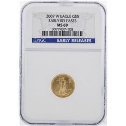 2007 $5 American Gold Eagle Coin NGC MS69