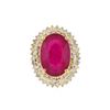 Image 2 : 14KT Yellow Gold 13.19ct. Ruby and Diamond Ring