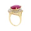 Image 3 : 14KT Yellow Gold 13.19ct. Ruby and Diamond Ring