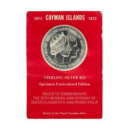 1972 Cayman Islands $25 Sterling Silver Coin