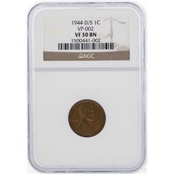 1944-D/S Lincoln Cent VP-002 Coin NGC VF 30 BN