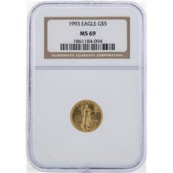 1993 $5 American Gold Eagle Coin NGC MS69