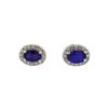 Image 1 : 18KT White Gold 1.36ctw Blue Sapphire and Diamond Earrings