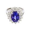 Image 2 : 14KT White Gold 3.50ct Tanzanite and Diamond Ring