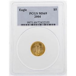 2004 $5 American Gold Eagle Coin PCGS MS69