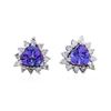 Image 1 : 14KT White Gold 1.03ctw Tanzanite and Diamond Earrings