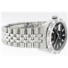 Image 3 : Rolex Mens Stainless Steel Black Index Pyramid Diamond Datejust Wristwatch