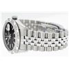 Image 5 : Rolex Mens Stainless Steel Black Index Pyramid Diamond Datejust Wristwatch