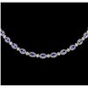 Image 2 : 14KT White Gold 13.04ctw Tanzanite and Diamond Necklace